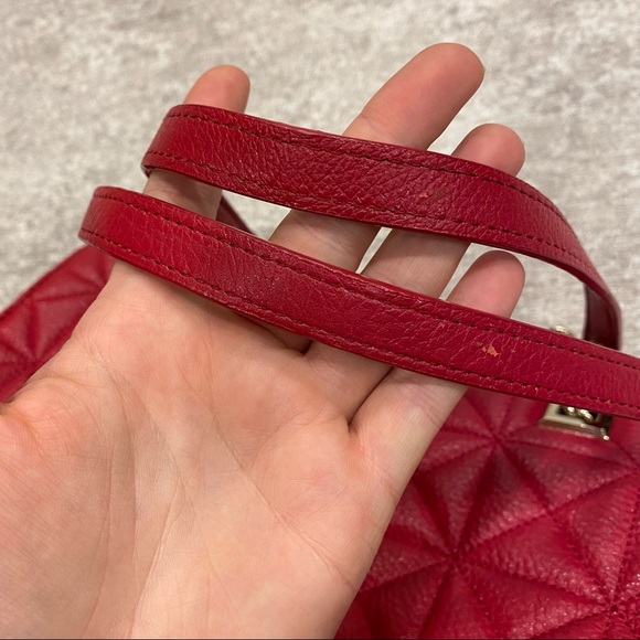 Kate Spade NY Sedgewick Place Small Phoebe Shoulder Bag Red Quilted Leather - Picture 15 of 15